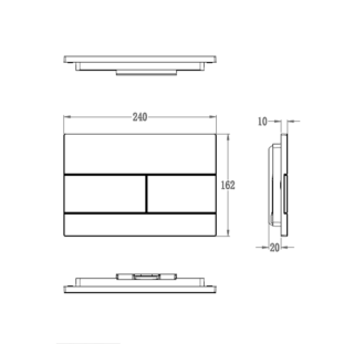 Кнопка смыва для инсталляции механическая Wonzon & Woghand WW-IB235-CR хром